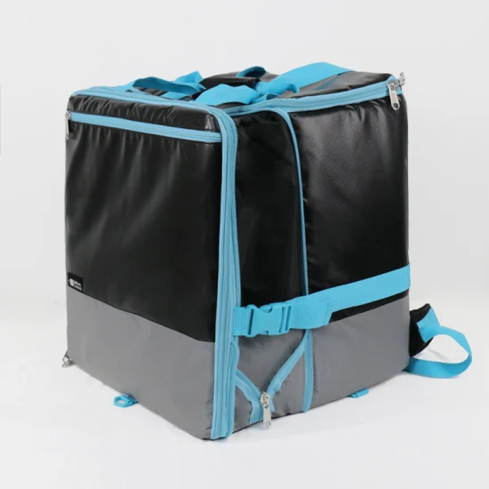 OEM многоразовый термоводонепроницаемый рюкзак из ПВХ 500d для доставки, очень большой изолированный термосумка-холодильник для обеда из алюминиевой фольги, сумка для доставки еды на велосипеде с застежкой-молнией
