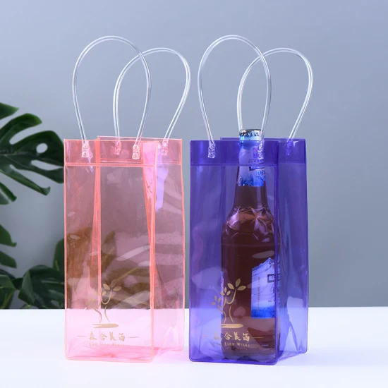 Сумка для вина из ПВХ, герметичная сумка для вина, шампанского, портативное ведро для льда, прозрачная сумка-холодильник для пива
